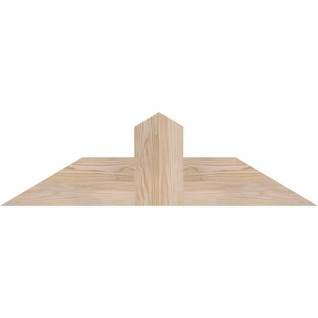 Ekena Millwork Portland Smooth Timber Gable Bracket, Douglas Fir, 36"W x 10"H x 5 1/2"D x 5 1/2"F, 7/12 Pitch GBW036X10X0606POR00SDF